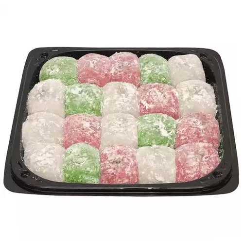 <b>Serves:</b> 12-14<br>
<b>Size:</b> 20 pieces<br><br>

Delicious red bean paste wrapped in a smooth sweet sticky mochi.
