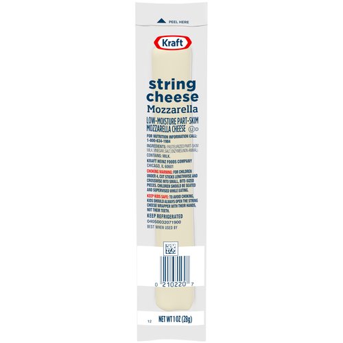 Kraft Mozzarella String Cheese, Single