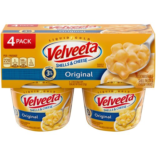 Velveeta Original Shells & Cheese (Pack of 4)
