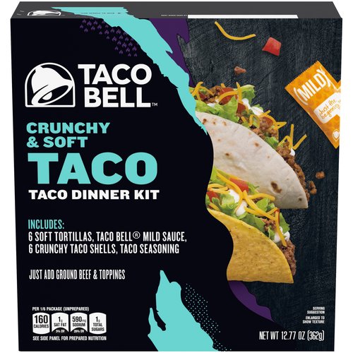 Taco Bell Crunchy & Soft Taco Dinner Kit