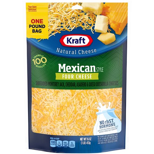 Kraft Shred 4 Cheese, Mexican Style