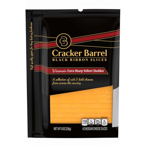 Cracker Barrel Wisconsin Extra Cheddar Slices