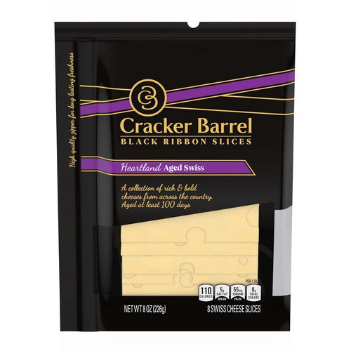 Cracker Barrel Heartland Aged Swiss Cheese Slices