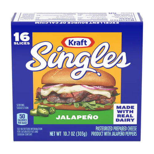 Kraft Individually Wrapped Slices Jalapeno