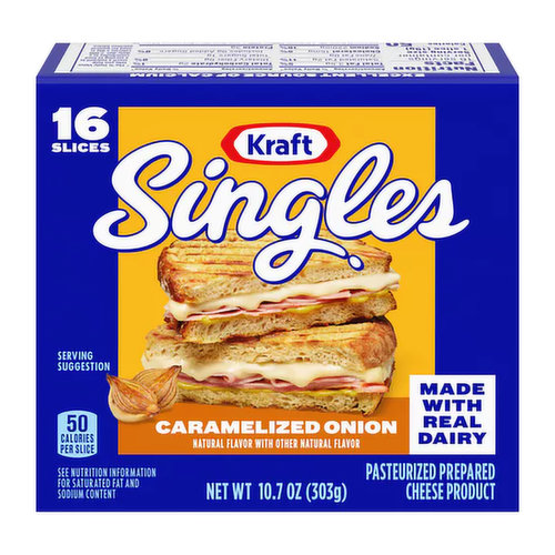 Kraft Individually Wrapped Slices Caramelized Onion