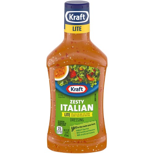 Kraft Dressing, Lite Zesty Italian 