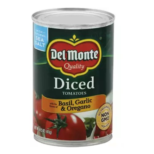 Del Monte Diced Tomatoes with Basil, Garlic & Oregano