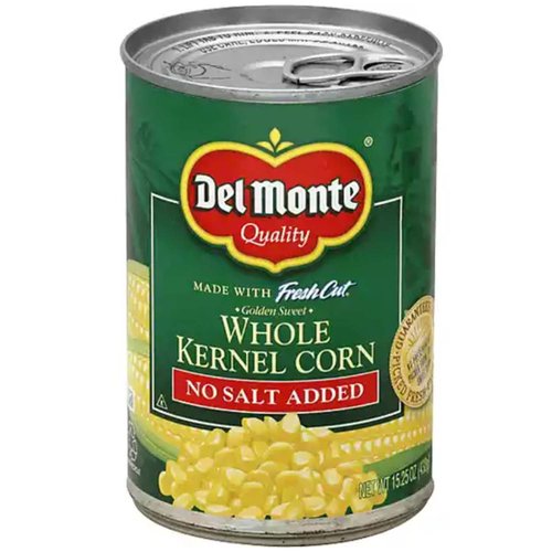 Del Monte Whole Kernel Corn, No Salt