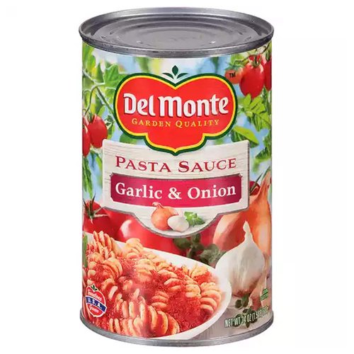 Del Monte Pasta Sauce, Garlic & Onion 