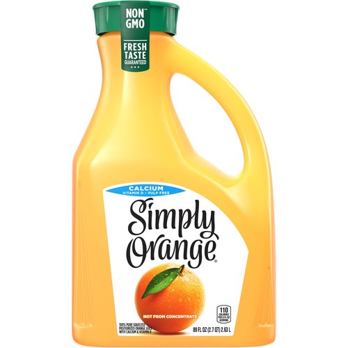 Simply Orange Juice with Calcium, Pulp Free