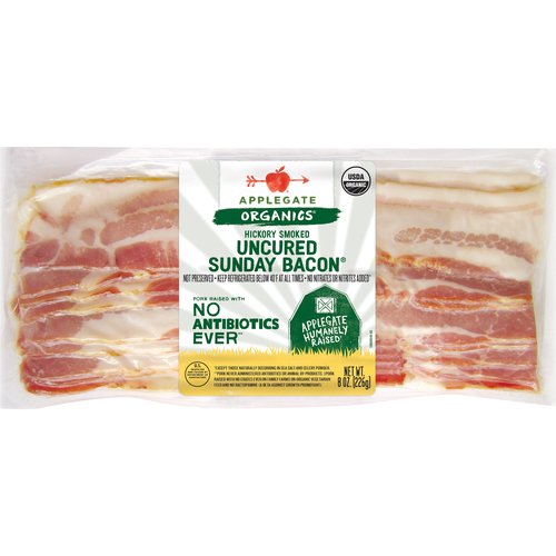 Applegate Organic Sunday Bacon, Uncured 