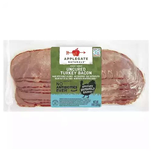 Applegate Natural Hickory Smoked Uncured Turkey Bacon, 8 Oz