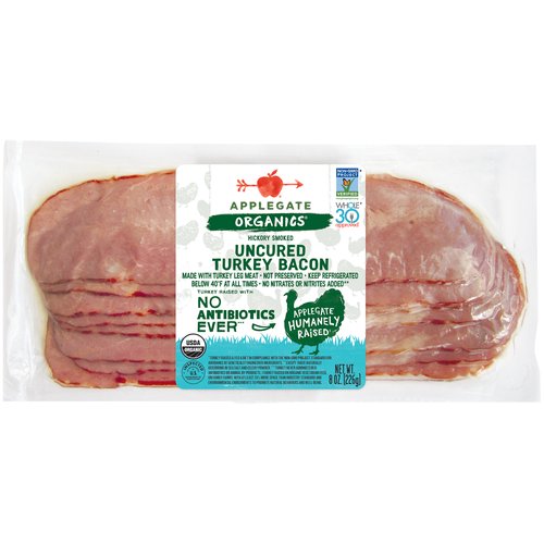 Applegate Organic Uncured Turkey Bacon, Hickory Smoked