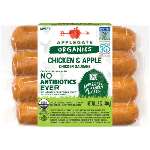 Applegate Organic Sweet Chicken & Apple Sausage