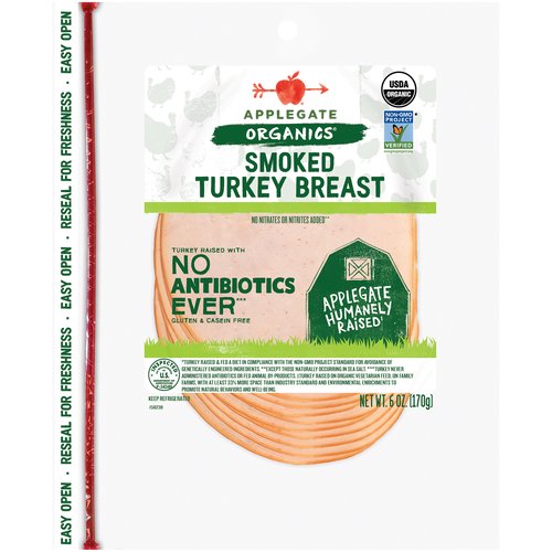 APPLEGATE ORGANICS Organic Smoked Turkey Breast, 6 oz