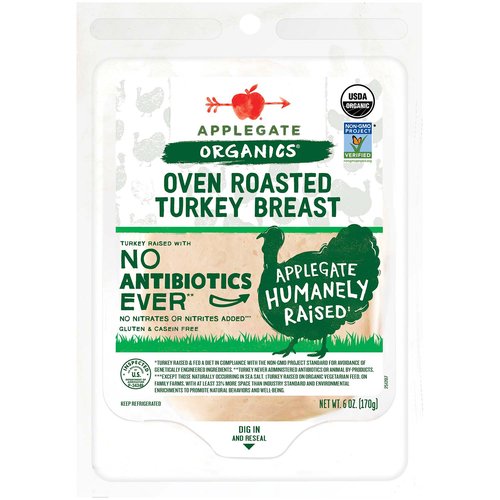 APPLEGATE ORGANICS Organic Smoked Turkey Breast, 6 oz