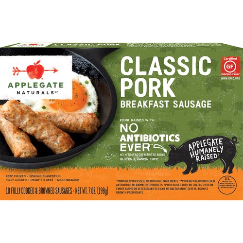 Applegate Naturals Breakfast Sausage, Classic Pork