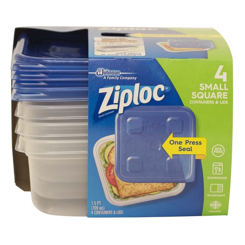 Ziploc Containers & Lids, Square, Medium, Shop