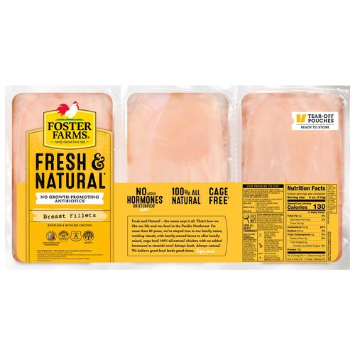 Organic Thin-Sliced Chicken Breast Fillets - Products - Foster Farms