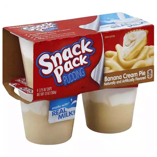 Snack Pack Pudding, Banana Cream Pie