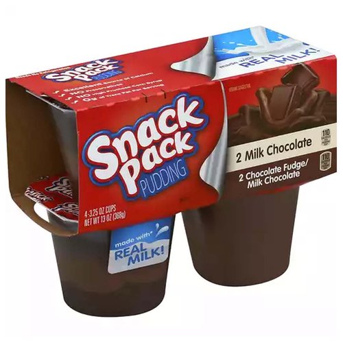 Snack Pack Milk Chocolate Variety Pudding (Pack of 4)