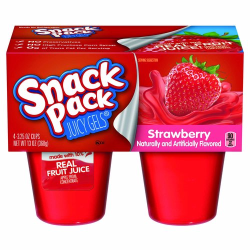 Snack Pack Juicy Gels, Strawberry (Pack of 4)