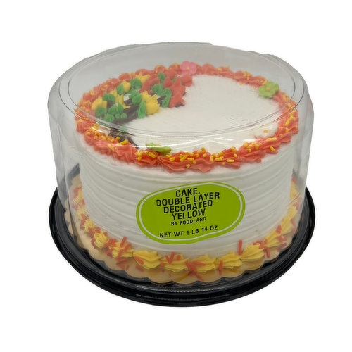 Double Layer Cake, Decor Yellow