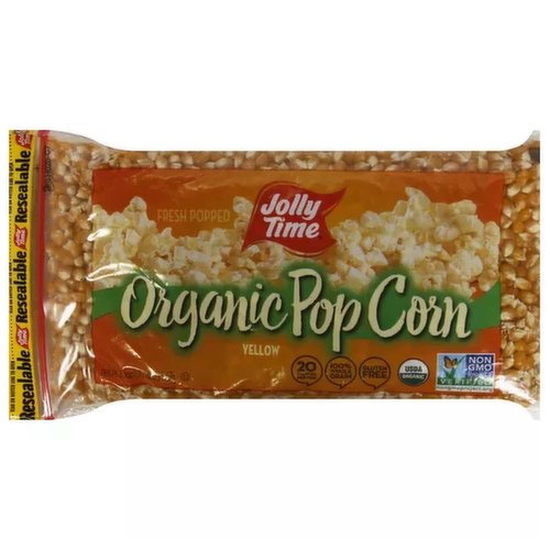 Jolly Time Organic Pop Corn, Yellow