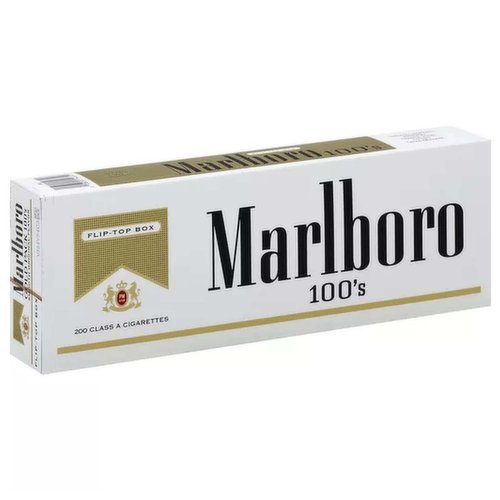 Marlboro Gold Cigarettes, 100's, Box