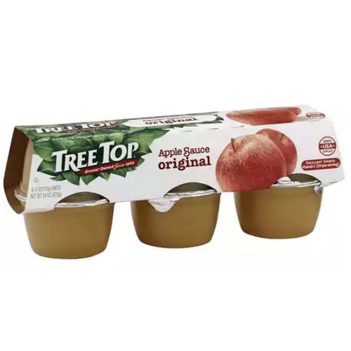 Each cup = 1 fruit serving. Grower owned since 1960. Tree Top is a grower-owned cooperative. 100% vitamin C daily value per serving. www.treetop.com. Pasteurized. Questions or Comments? Visit us at www.treetop.com or call 1-800-542-4055 9 am - 4 pm PT (Mon-Fri). Support your community recycling program. 100% USA Apples.