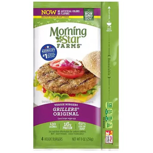 Morningstar Farms Veggie Burgers Grillers