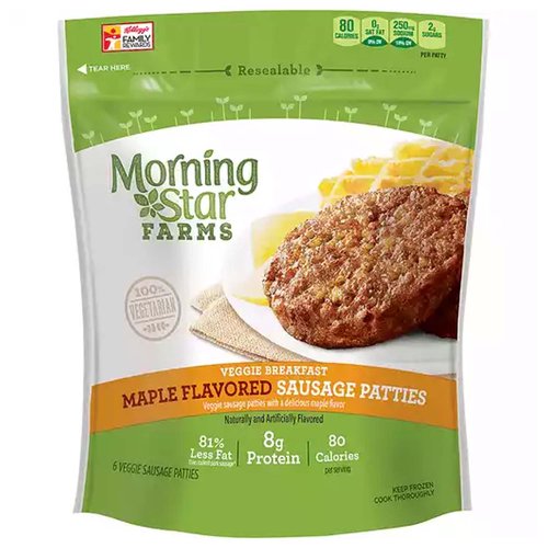 MorningStar Farms Veggie Breakfast Sausage Patties, Maple