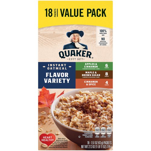 Quaker Instant Oatmeal, Variety Flavors