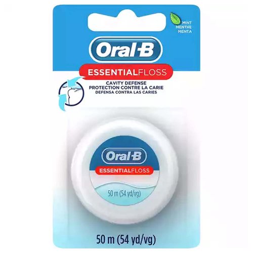 Oral B Essential Dental Floss, Cavity Defense, Mint