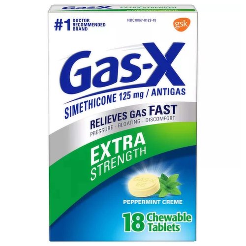 Gas-X Chewables Extra Strength Peppermint Creme - 18 Ct