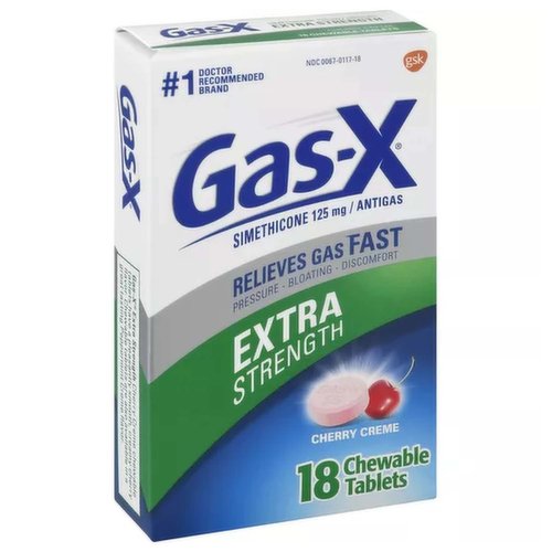 Gas-X Extra Strength Chewable Tablets Cherry Creme - 18 Ct