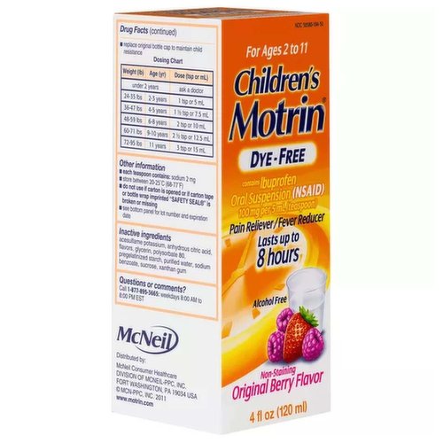 Children's Motrin, Oral Suspension, Original Berry