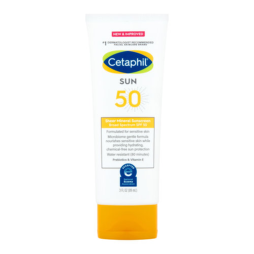 Cetaphil Broad Spectrum Sheer Mineral Sunscreen, SPF 50