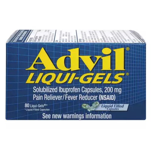 Advil Liqui-Gels Pain Reliever, Fever Reducer, Solubilized Ibuprofen, 200 mg