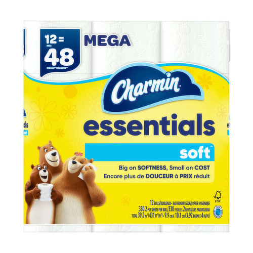 Charmin Essentials Bath Tissue 12 Mega Rolls