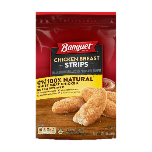 Banquet Breaded Chicken Breast Strips