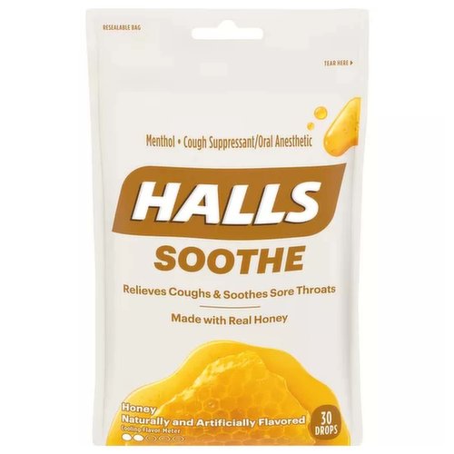 Halls Cough Drops, Honey