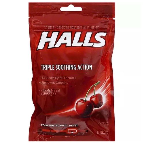 Halls Cough Drops, Cherry