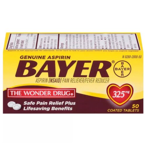Bayer Aspirin, Coated Tablets, 325 mg