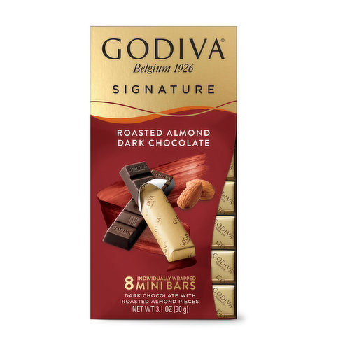 Godiva Signature Roasted Almond Dark Chocolate Bar