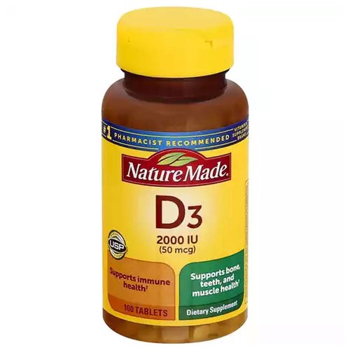 Nature Made Dietary Supplement, Vitamin D3 2000 IU