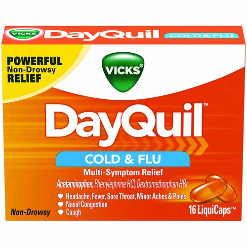 Vicks DayQuil Cold and Flu Medicine Liquicaps