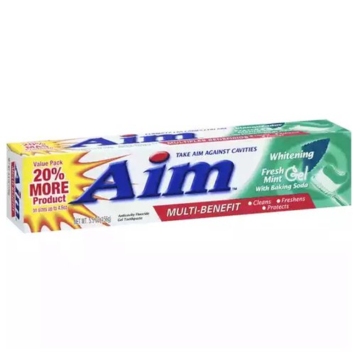 Aim Whitening Gel Toothpaste, Fresh Mint