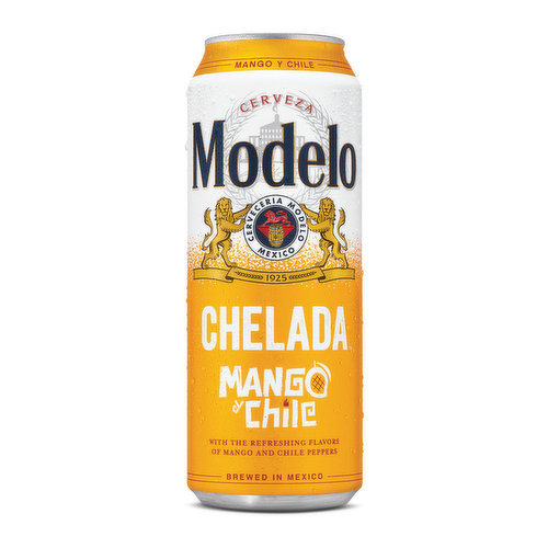 The Modelo Chelada® Mango y Chile is brewed with the same quality and authenticity you expect from a Modelo Chelada. It’s perfectly balanced with refreshing flavors of mango, chile and authentic Mexican beer.
