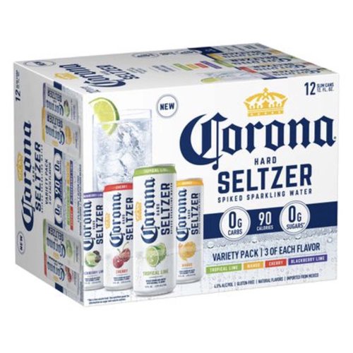 Corona Hard Seltzer, Variety Pack, Cans (Pack of 12)